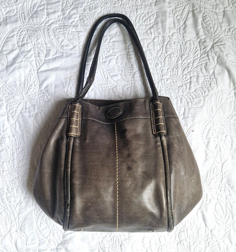 Tod grey leather shade bag - leather,