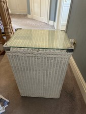 Vintage wicker storage hamper - storage,