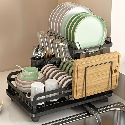 Tier dish drainer - dish, rack