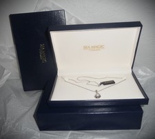 NEW WITH PACKAGING MIKIMOTO SEA MAGIC 925 DIAMOND AKOYA PEARL PENDANT NECKLACE!