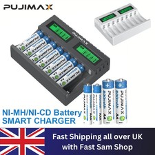 Battery Charger 8 Slot For AA AAA NI-CD NI-MH Rechargeable Batteries