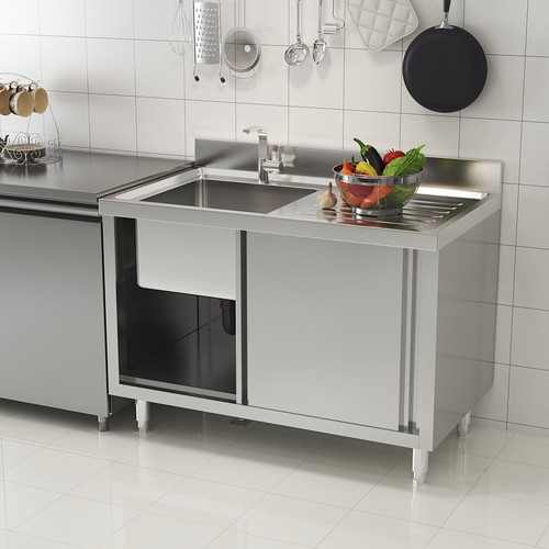 Stainless steel kitchen single - steel,