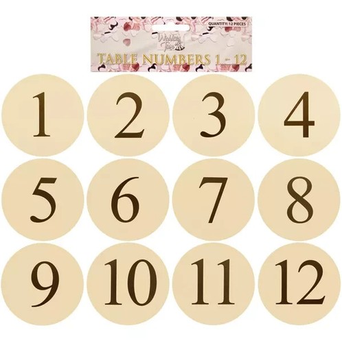 Wedding table numbers 12 - wedding,