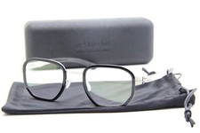 NEW IC! BERLIN HIRO ROUGH BLACK AUTHENTIC EYEGLASSES W/CASE 46-18