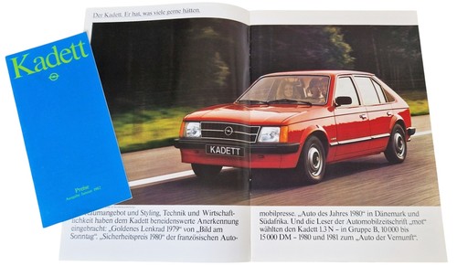 Opel kadett brochure - opel,