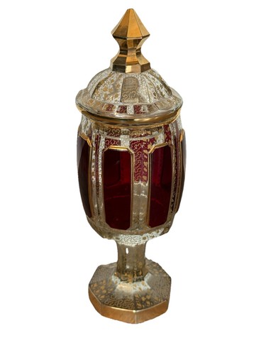 Antique bohemian glass moser - bohemian,