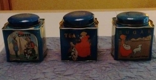 Set blue metal coffee - set,
