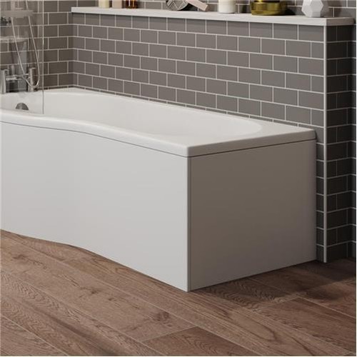 White gloss shower bath panel - shower,