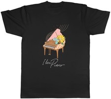 I Love Piano Clef Middle C Keys Notes Melody Mens T-Shirt Tee Gift Top