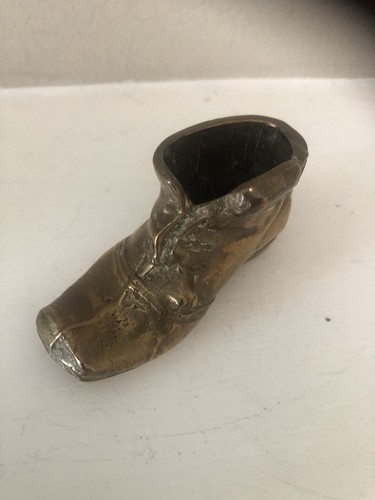 Brass vintage boot - brass, with