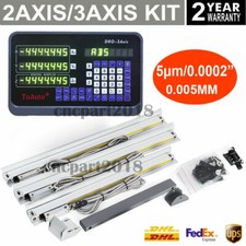2Axis/3Axis DRO Display Digital Readout + TTL Linear Scale Mill Lathe CNC Kit