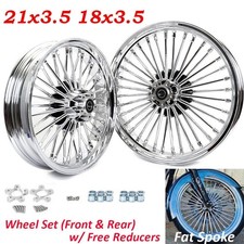 21x3.5 18x3.5 Fat Spoke Wheels for Harley Touring Electra Glide Classic 00-08