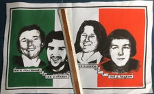 1981 Hunger Strikers print on linen Bobby Sands Long Kesh Tapestry Sinn Fein IRA