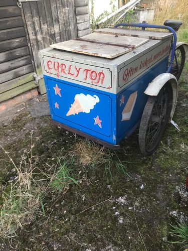 Vintage ice cream tricycle - vintage,
