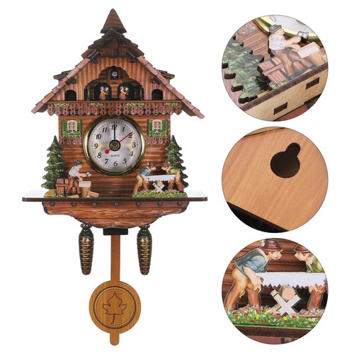Wooden wall clock with - wall,