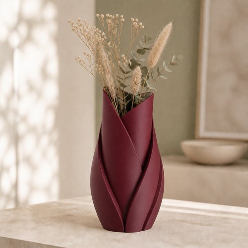 Modern sculptural leaf vase - leaf,