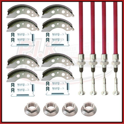 Twin axle brake shoe - axle, &