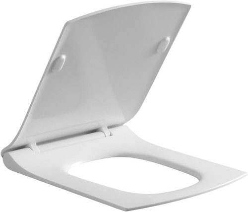 Soft close square toilet - close,