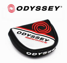 Black/Red Odyssey Works Golf Swirl Magnetic Closure Mallet Putter Cover UK