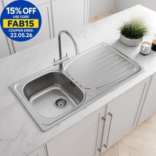 Stainless steel inset kitchen - steel,