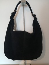 Black Borse In Pelle Suede