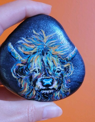Highland cow hand painted - highland,