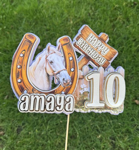 Horse personalised cake - cake, topper
