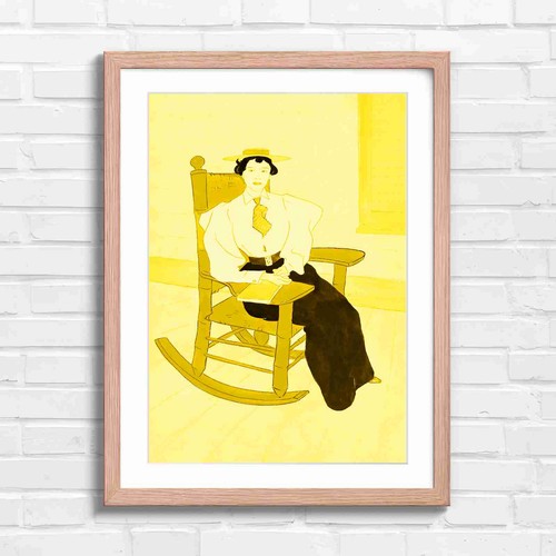 Women vintage rocking chair - women,