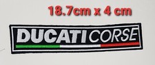 Ducati Corse Racing Bike Art Badge Iron or sew on Embroidered Patch