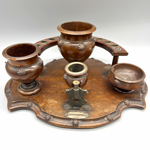 Antique treen wooden pipe