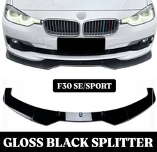 BMW 3 SERIES F30 FRONT SPLITTER FRONT LIP SE SPORT LUXURY GLOSS BLACK ABS