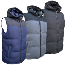 Men's Gilet Hooded Quilted Puffer Body Warmer Padded Winter Warm New
