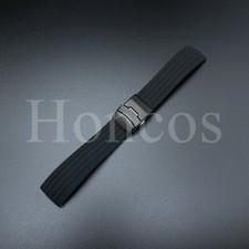 20 MM BLACK RUBBER WATCH STRAP