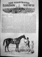 Original Old Antique Print