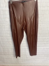 Boohoo Brown Faux Leather