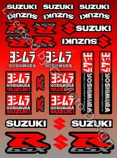 Suzuki GSX-R 600 1000 Yoshimura Decals Set Sheet 35 Stickers Laminated