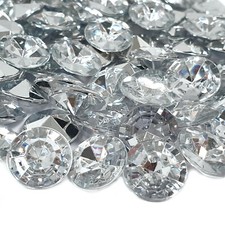 SILVER DIAMANTE SCATTER CRYSTALS Confetti Diamond Gems Beads Wedding Table Party
