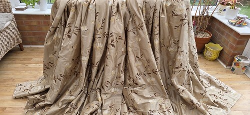 Silk interlined curtains - silk,