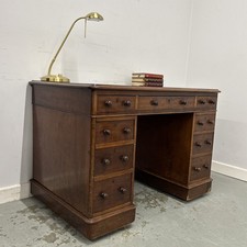 Antique Mahogany Pedestal Desk