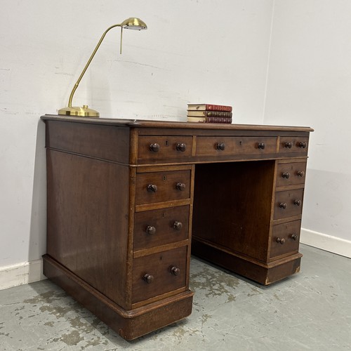 Antique mahogany pedestal desk - antique,