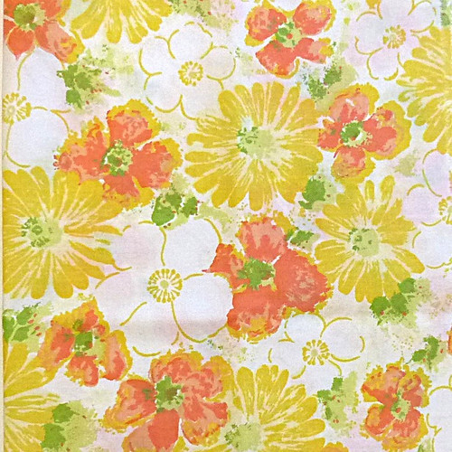 Vintage 70s orange white large