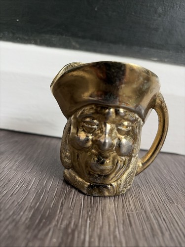 Vintage brass toby jug small - vintage,