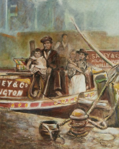 Artist ronnie wood barge - wood,