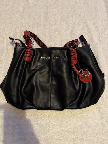 Michael kors black red leather - black,
