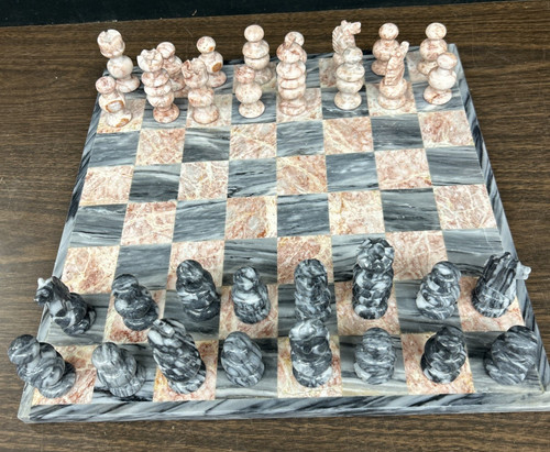 Vintage onyx marble chess set - onyx,