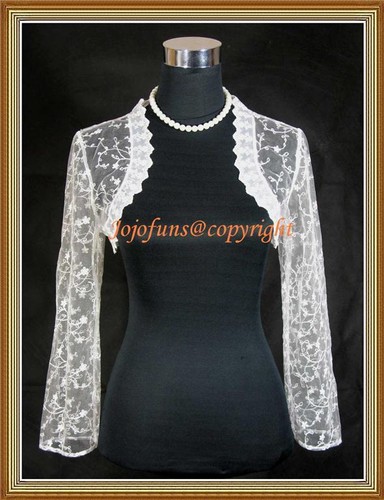 Ivory lace shrug - ivory,