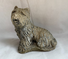 Vintage Concrete ? Cement ? Stone ? Dog Terrier Yorkie Garden Ornament Statue