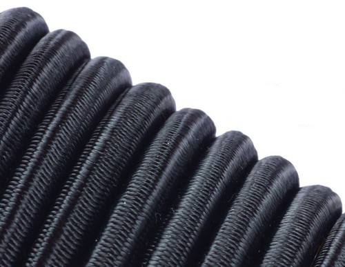 Black round elastic - black,