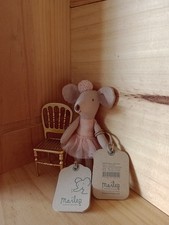 Maileg Vintage Gold Chair And Mini Dance Mouse