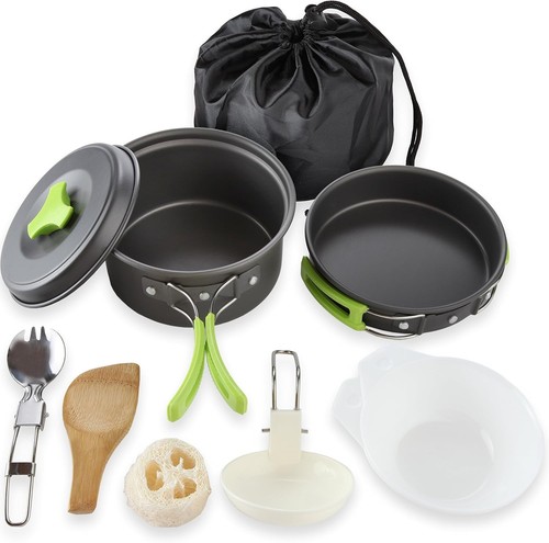 Camping cookware mess kit - cookware,